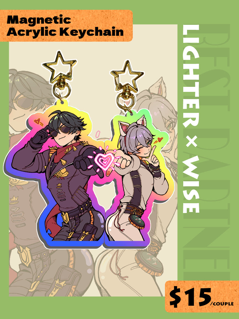 LighterWise Magnetic Double-Sided Acrylic Keychain