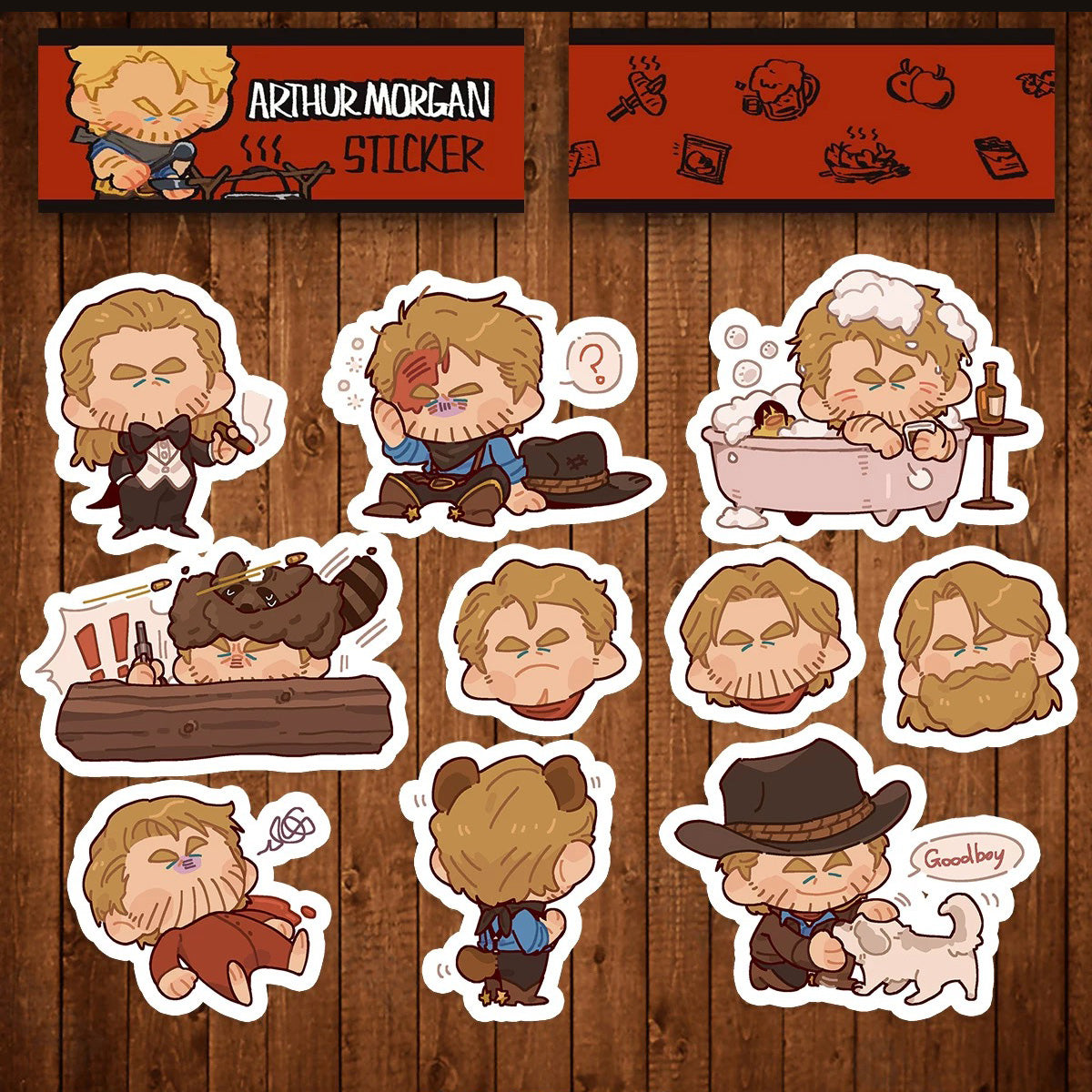 Red Dead Redemption 2-Arthur-Stickers/Acryl Stand/Badge/Acryl key holder acrylics doujin duc_paradise game prints