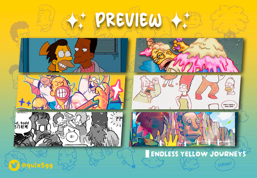 Endless Yellow Journeys - A Simpsons Illustration Fanbook (DIGITAL PDF) digital_product doujin prints Simpsons