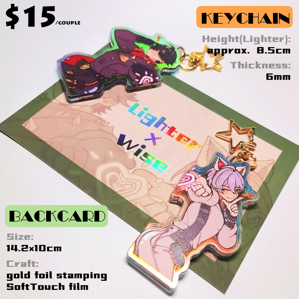 LighterWise Magnetic Double-Sided Acrylic Keychain acrylics doujin game serenecity ZenlessZoneZero