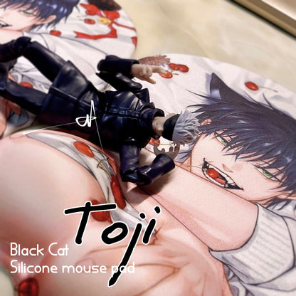 Black Cat Toji Mousepad anime doujin jjk kinoko mousepad