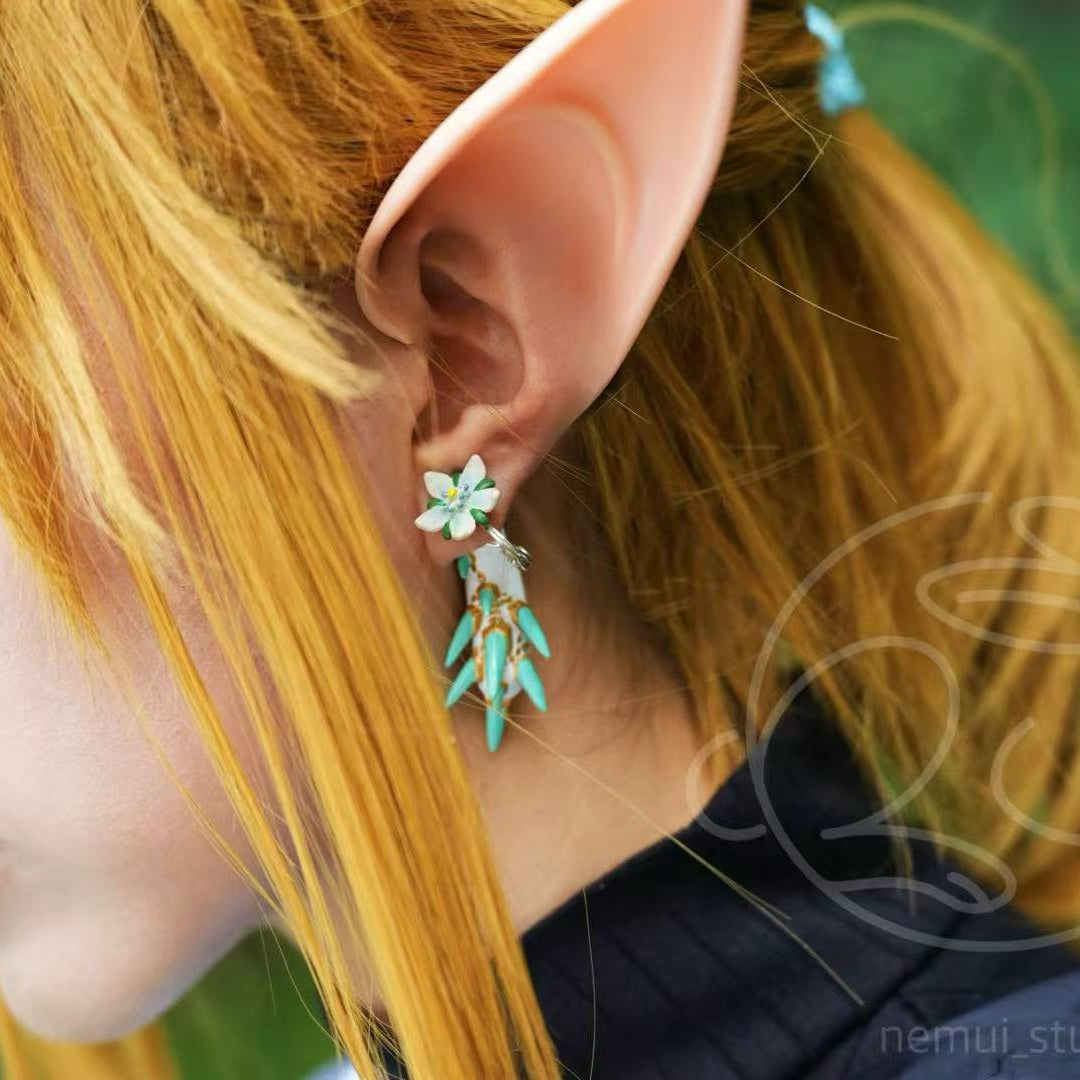 White Dragon Themed Interchangeable Earrings accessories doujin game nemui_studio zelda