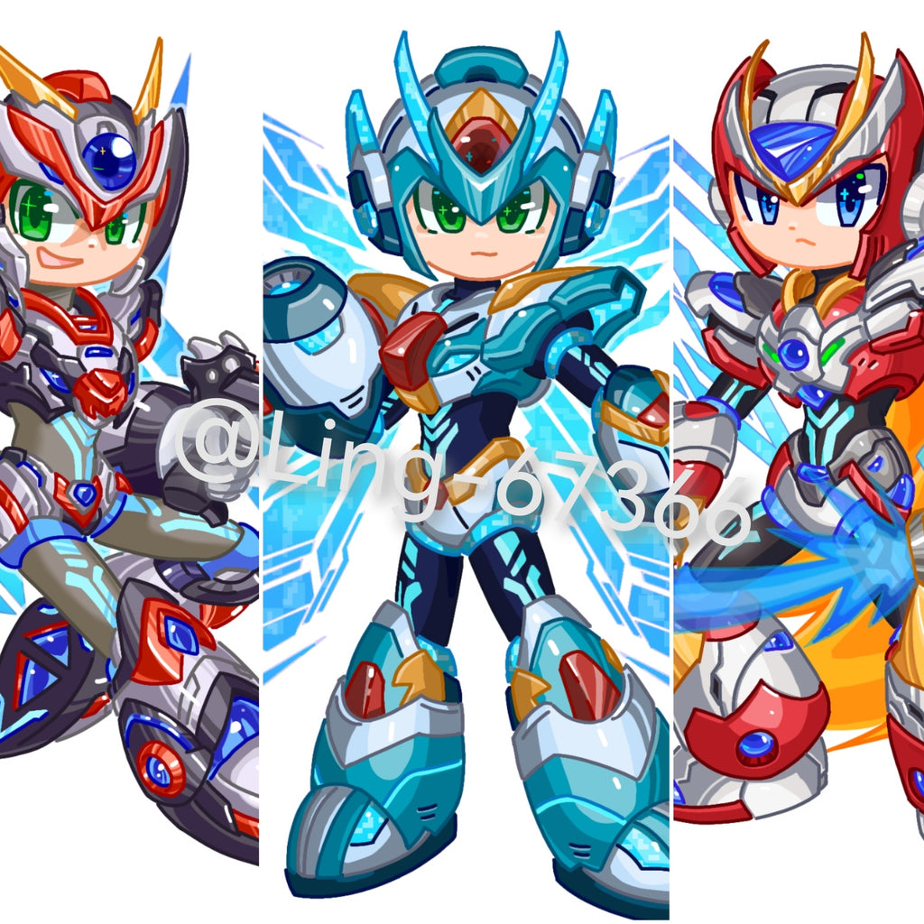 Dive Armor Standee（X/ZERO/AXL） acrylics game ling6 megaman