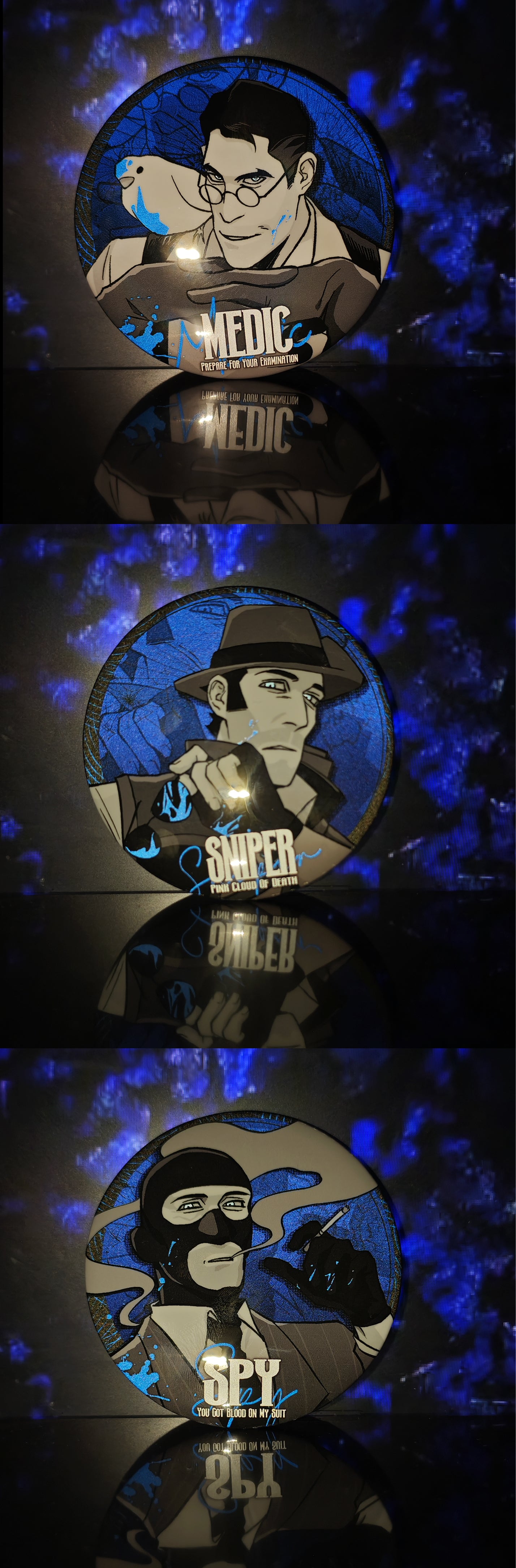 Team Fortress2-75mm Reflective Badge/Pin