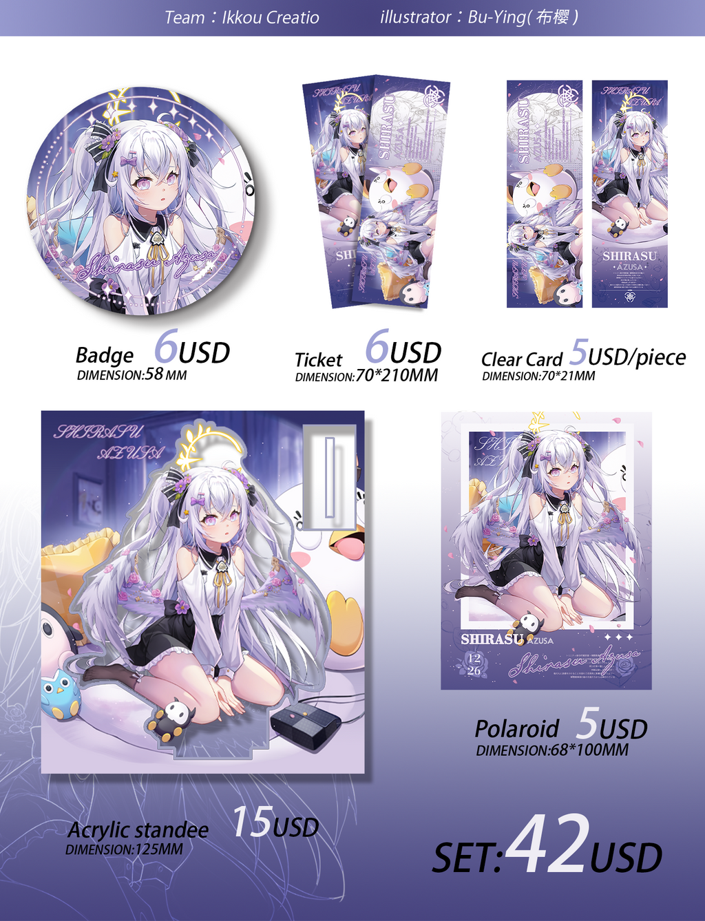 Blue Archive Sirasu Azusa Casual Series acrylics bluearchive doujin game ikkou