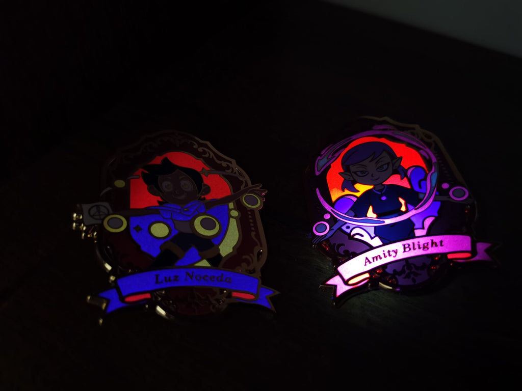 The Owl House Lumity Glow-in-the-Dark Enamel Pin acrylics doujin game TOH