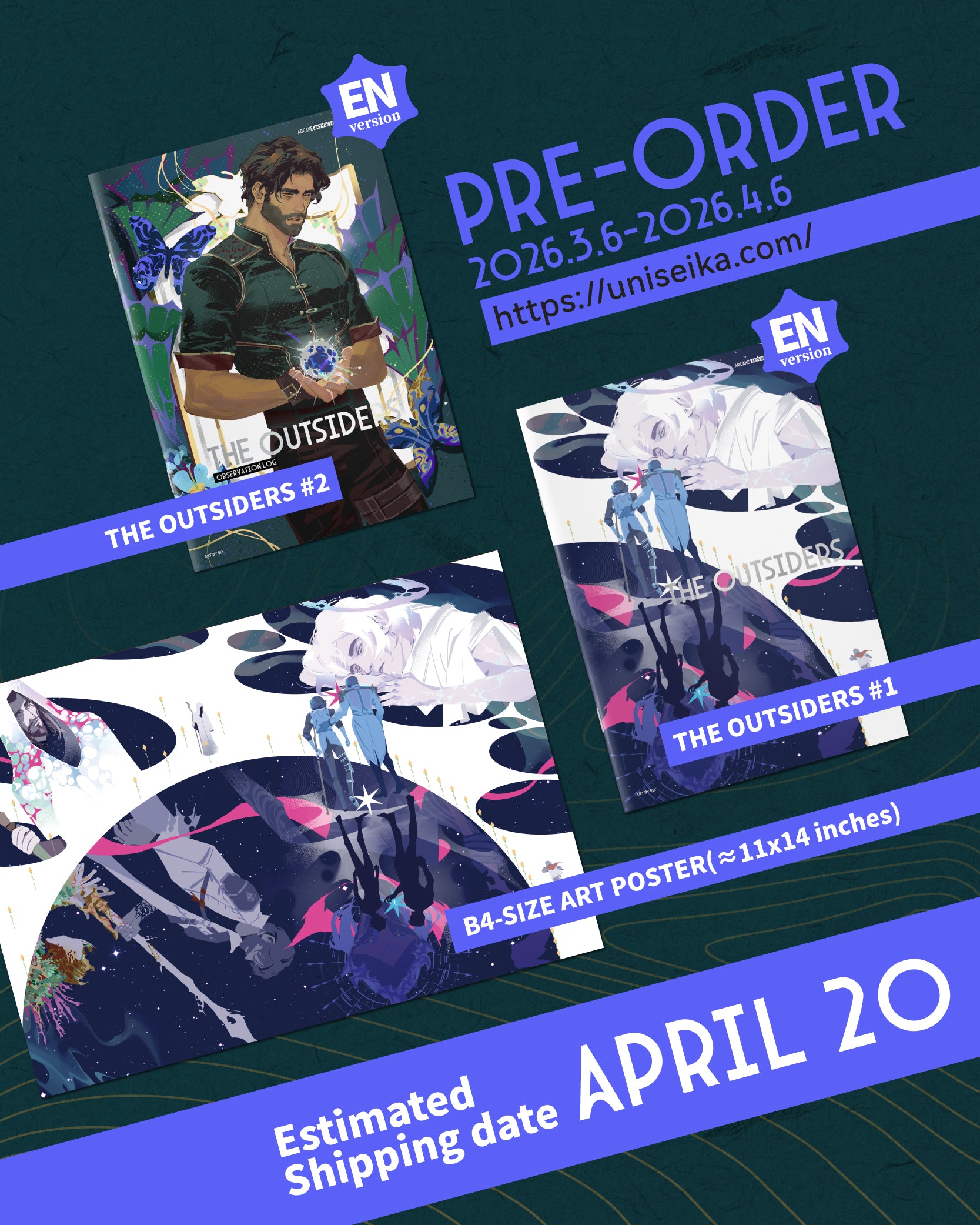 Pre-Order The Outsiders Series by Elyan anime arcane doujin elyan