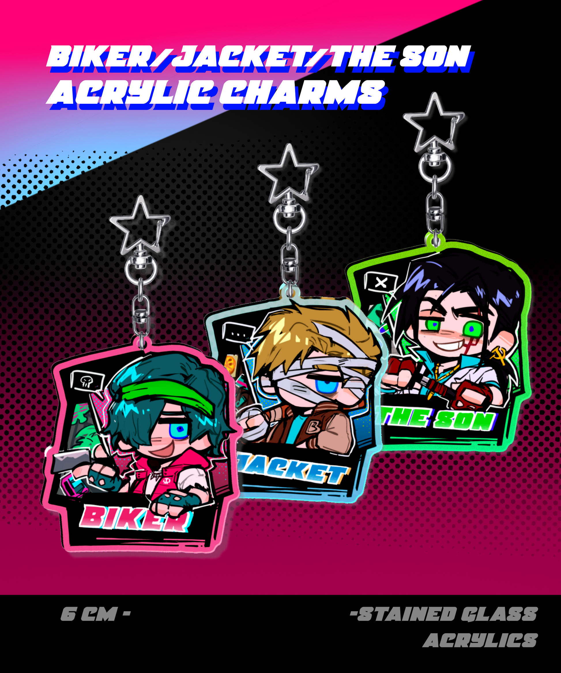 HLM Biker/Jacket/The Son Acrylic Charm acrylics game hlm tatsu