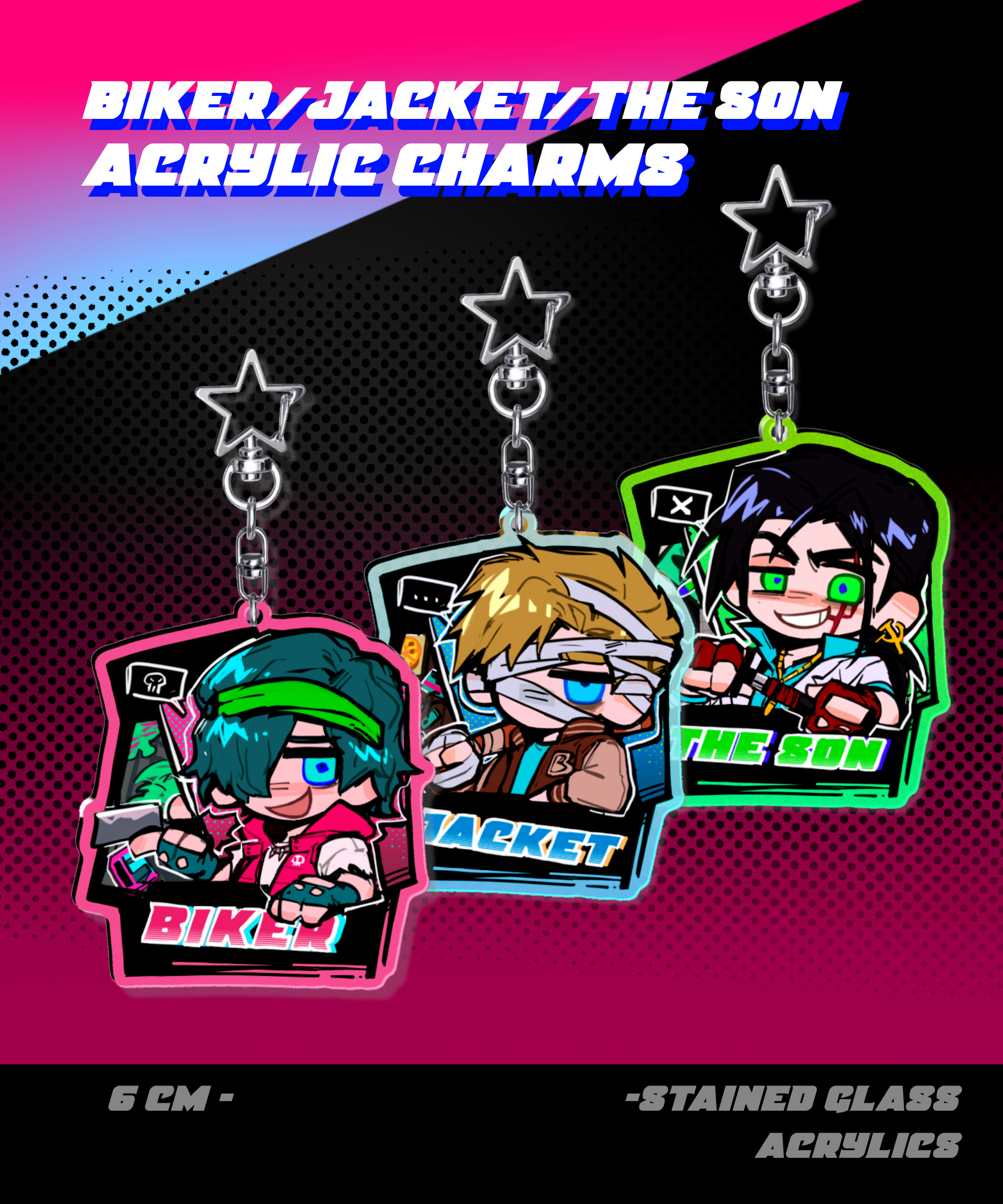 HLM Biker/Jacket/The Son Acrylic Charm acrylics game hlm tatsu