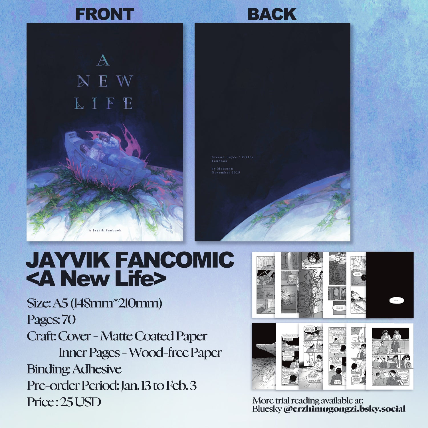 A New Life-Jayvik Fancomic (Physical Copy) anime arcane doujin prints