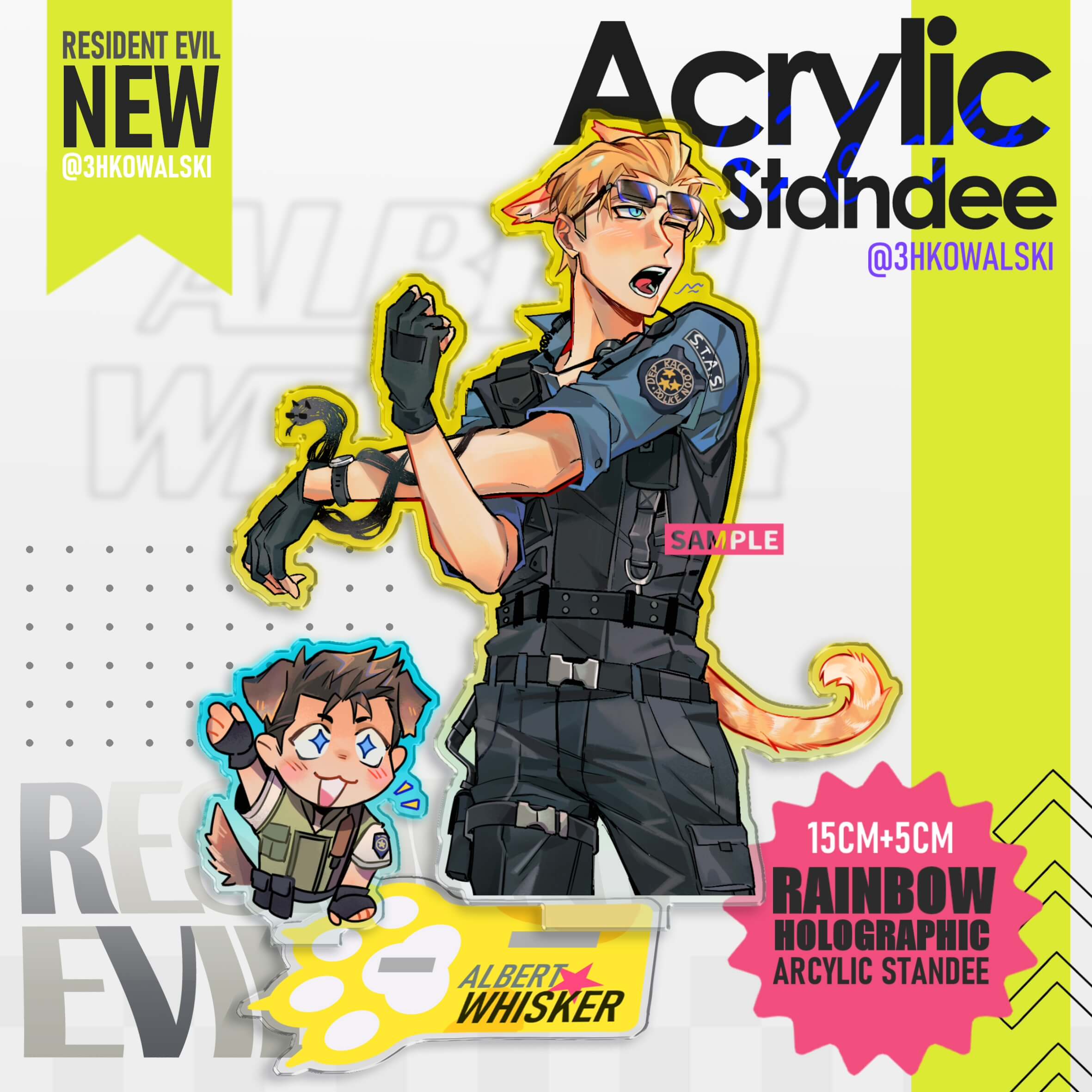 Pre-order Resident Evil Merch Set by @3HKOWALSKI 3HKowalski acrylics doujin game Resident Evil