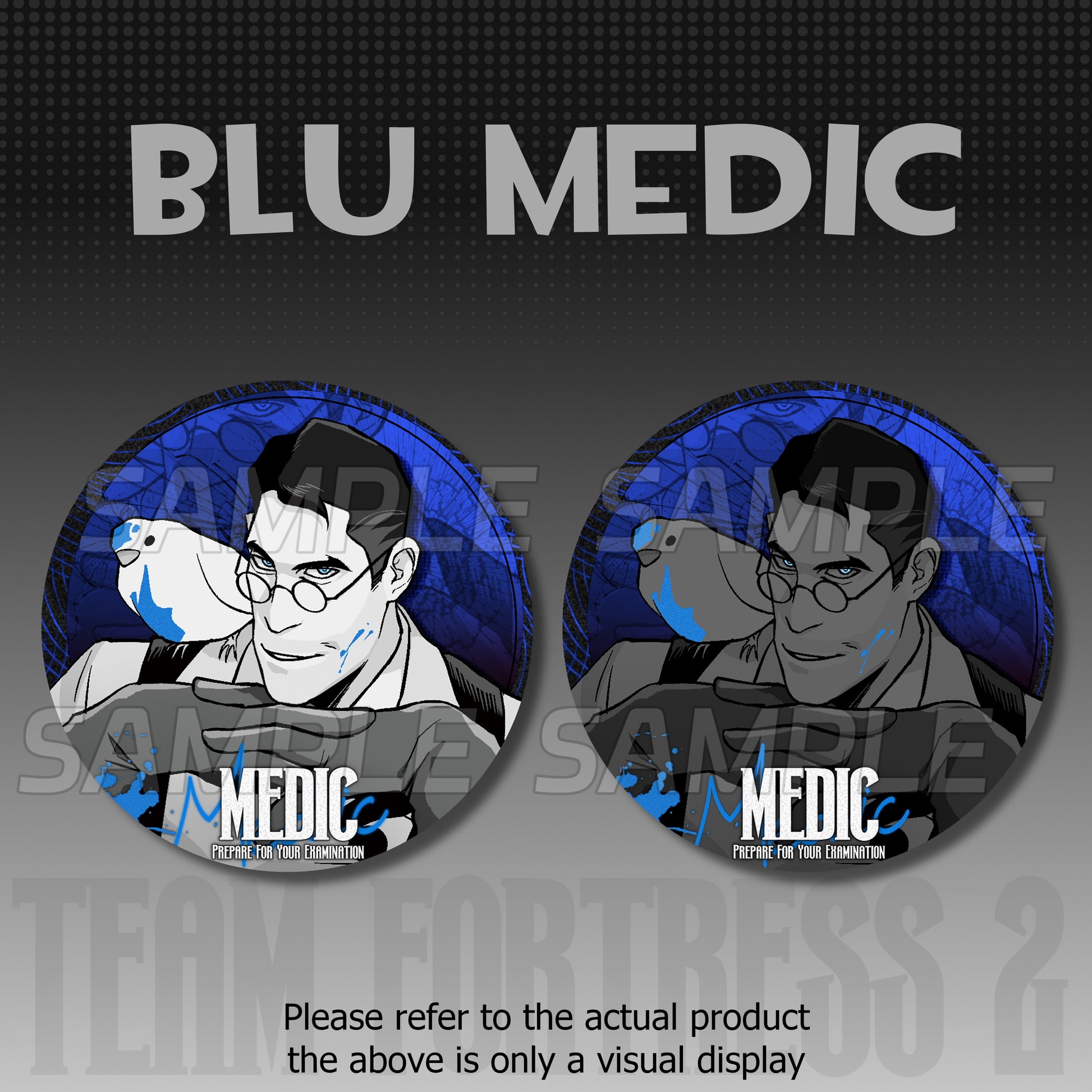 Team Fortress2-75mm Reflective Badge/Pin