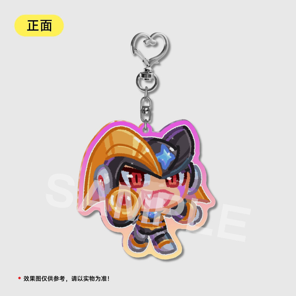 Colored Window Glitter Key Chain (Megaman CLASSIC) acrylics game ling6 megaman