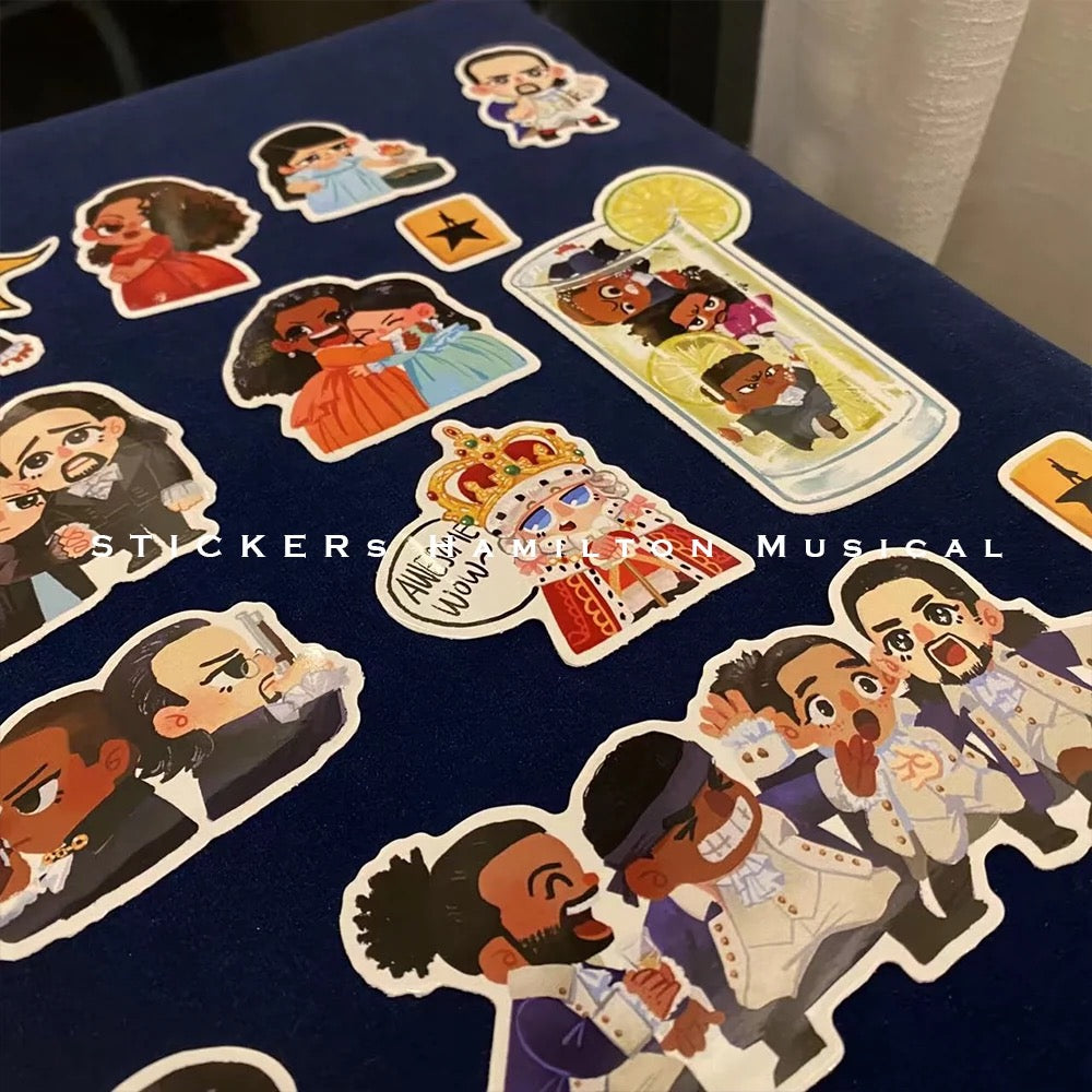 Hamilton-All cast PVC stickers-Musical doujin duc_paradise musical prints