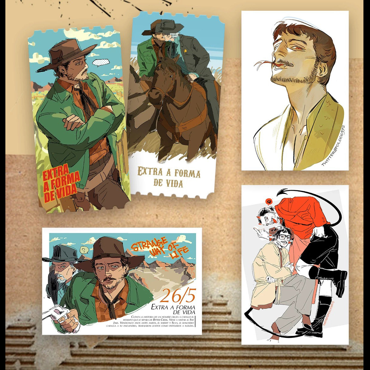 Pedro Pascal-Fan art book/Ticket Stub/Postcard doujin duc_paradise game prints