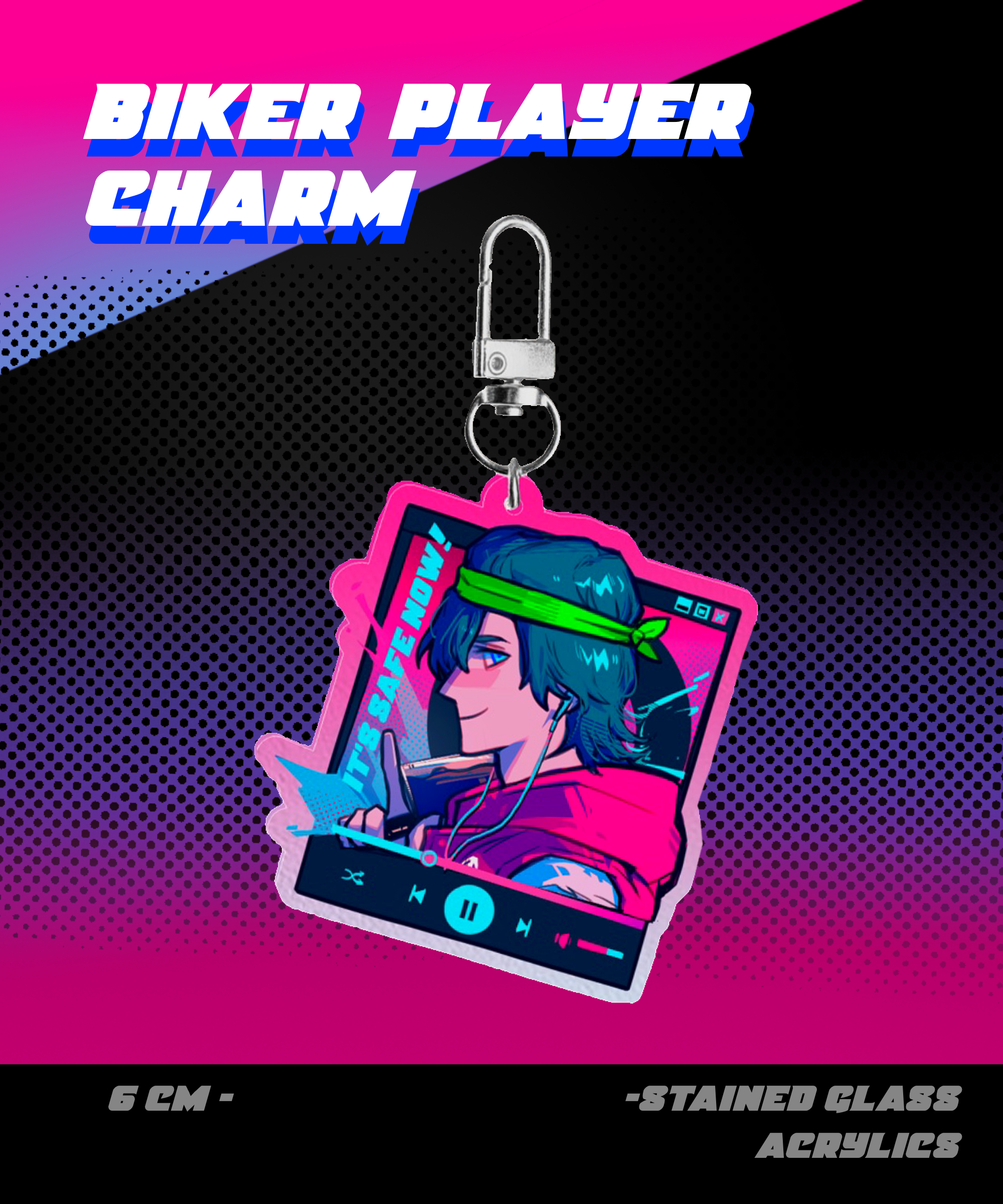 HLM Biker Player Charm acrylics game hlm tatsu