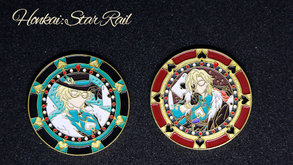 HonKai-砂金 Aventurine-Metal Enamel Coin doujin game honkai kefantasy