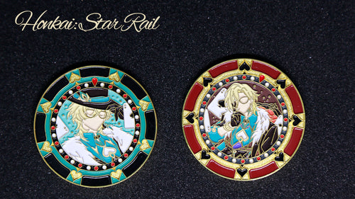 HonKai-砂金 Aventurine-Metal Enamel Coin doujin game honkai kefantasy