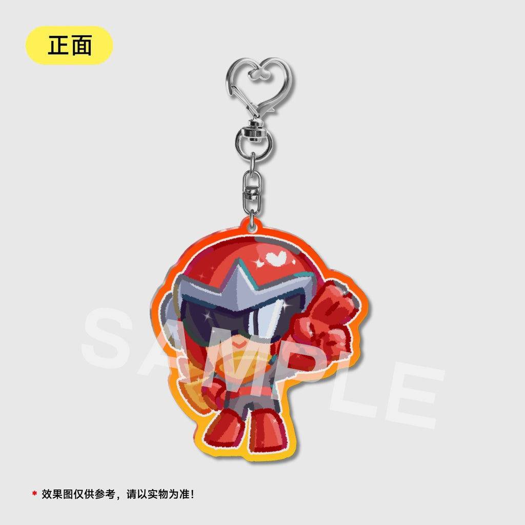 Colored Window Glitter Key Chain (Megaman CLASSIC) acrylics game ling6 megaman