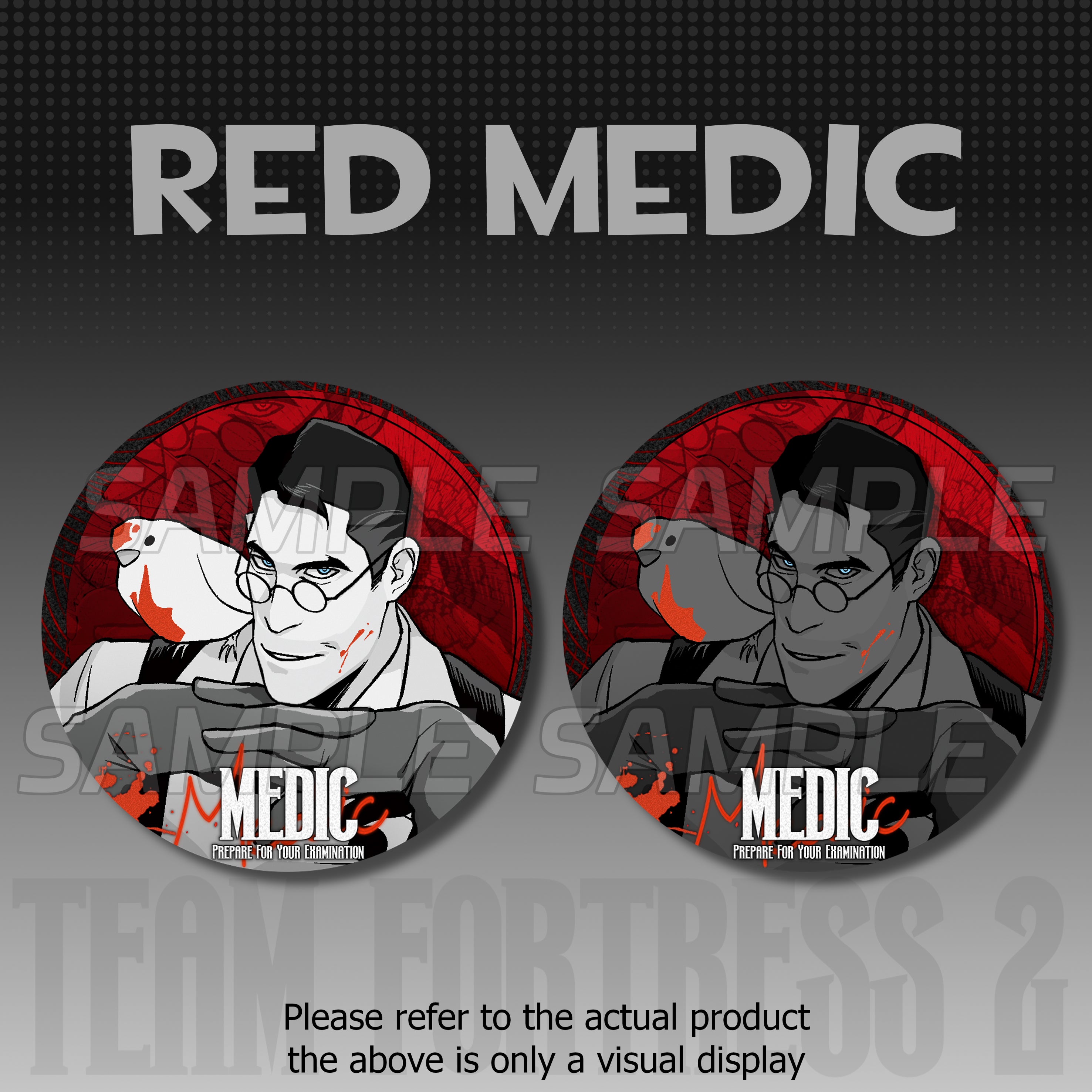 Team Fortress2-75mm Reflective Badge/Pin doujin game pins teamfortress