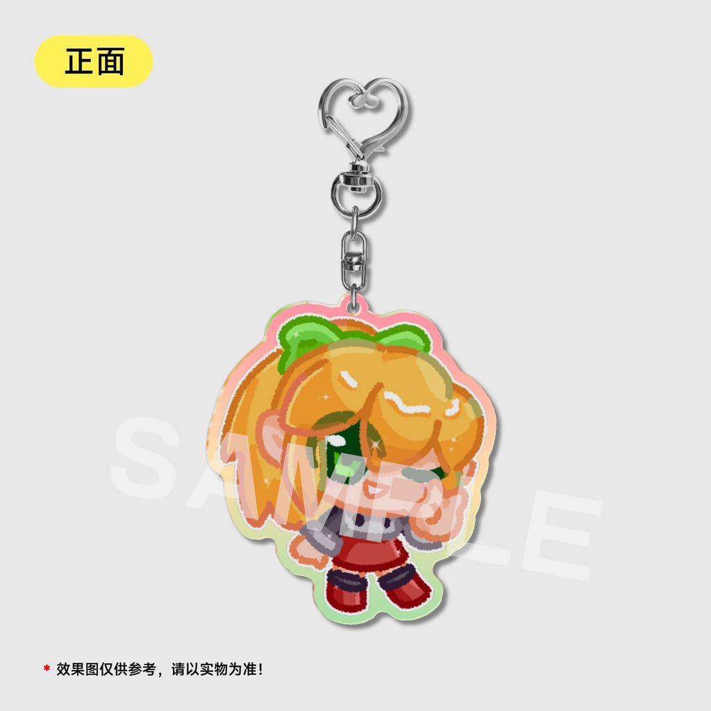 Colored Window Glitter Key Chain (Megaman CLASSIC) acrylics game ling6 megaman