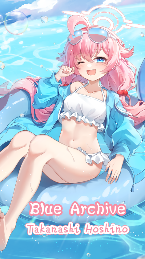 Blue Archive Takanashi Hoshino Swimwear Series acrylics bluearchive doujin game ikkou