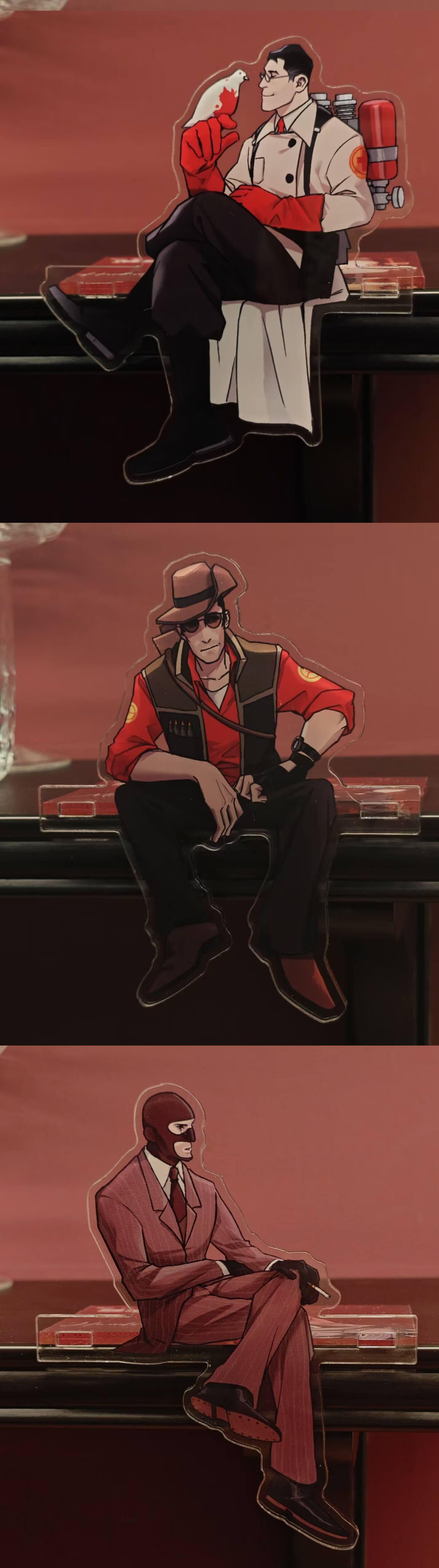 Team Fortress2-Sitting Standee acrylics doujin game teamfortress