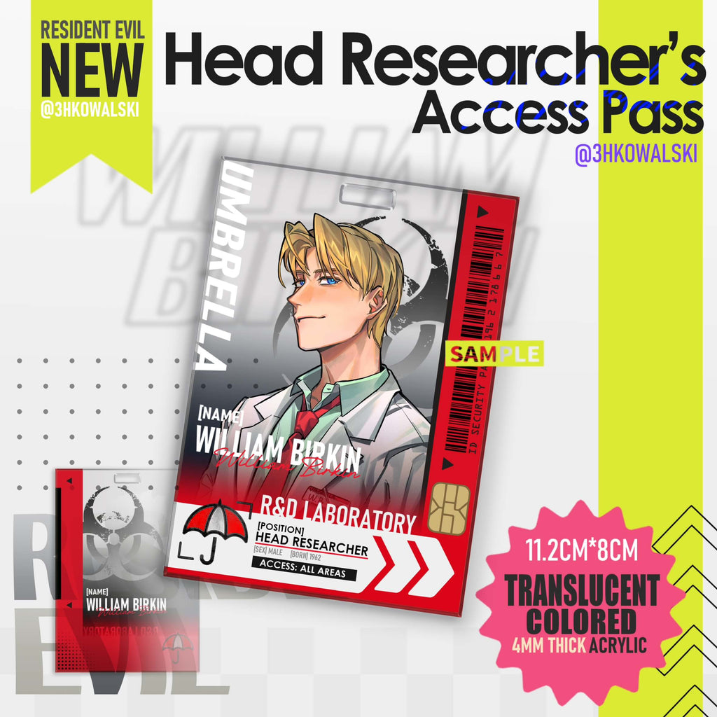 Pre-order Resident Evil Merch Set by @3HKOWALSKI 3HKowalski acrylics doujin game Resident Evil