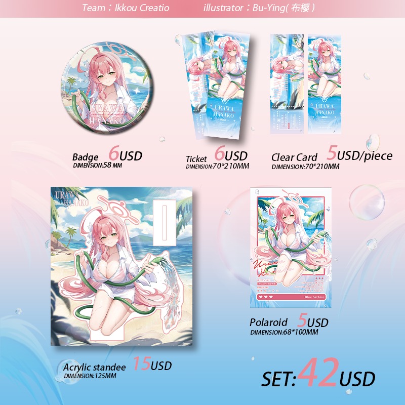 Blue Archive Urawa Hanako Swimwear Series acrylics bluearchive doujin game ikkou