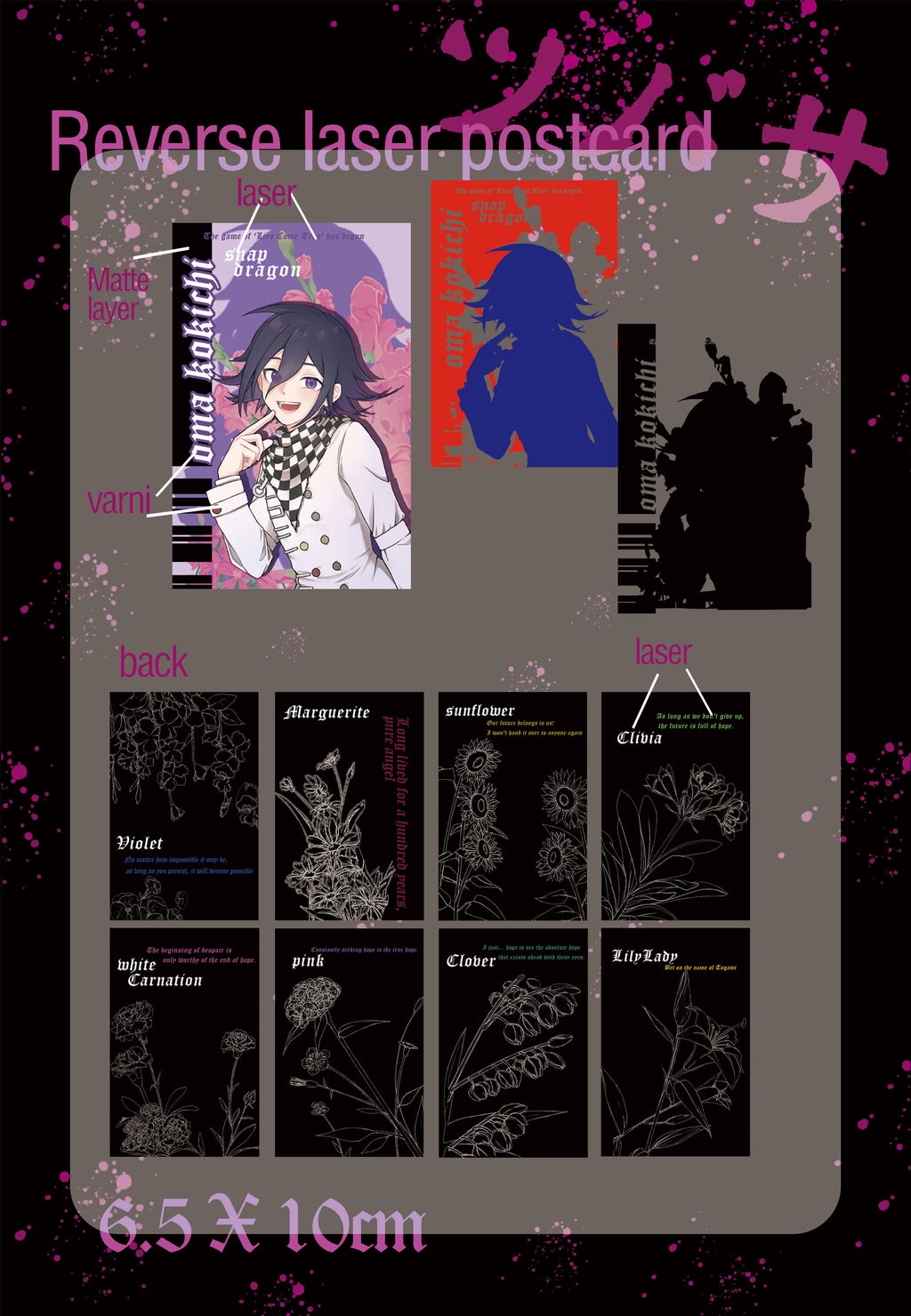Danganronpa Flower Language acrylic standee/stand acrylics Danganronpa doujin game tsubasa