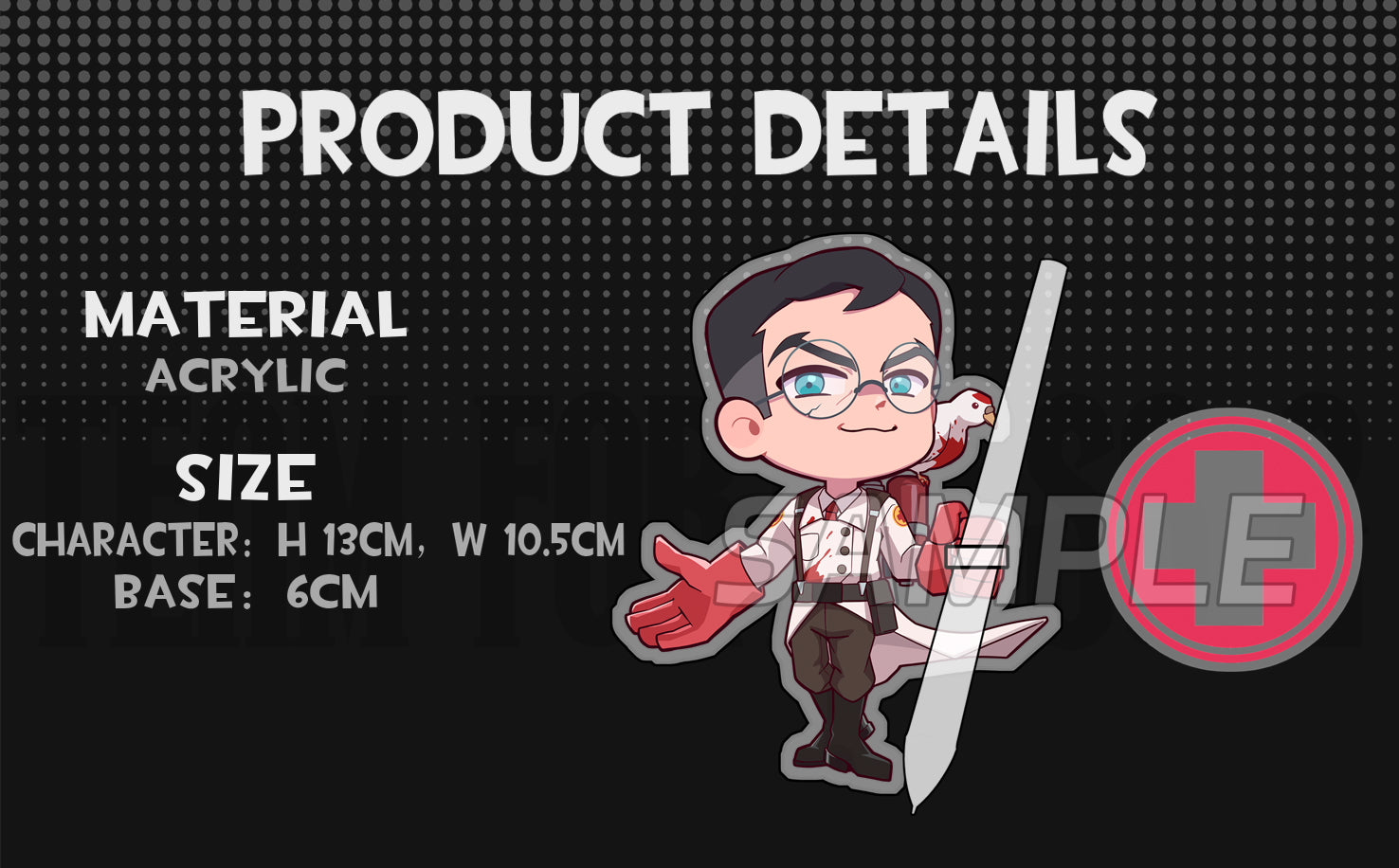 Team Fortress2-Pen Holder Medic acrylics doujin game teamfortress