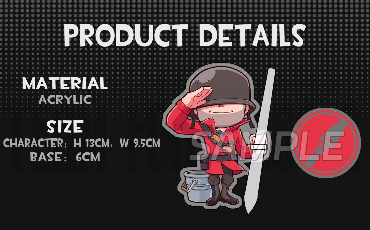Team Fortress2-Pen Holder Soldier acrylics doujin game teamfortress