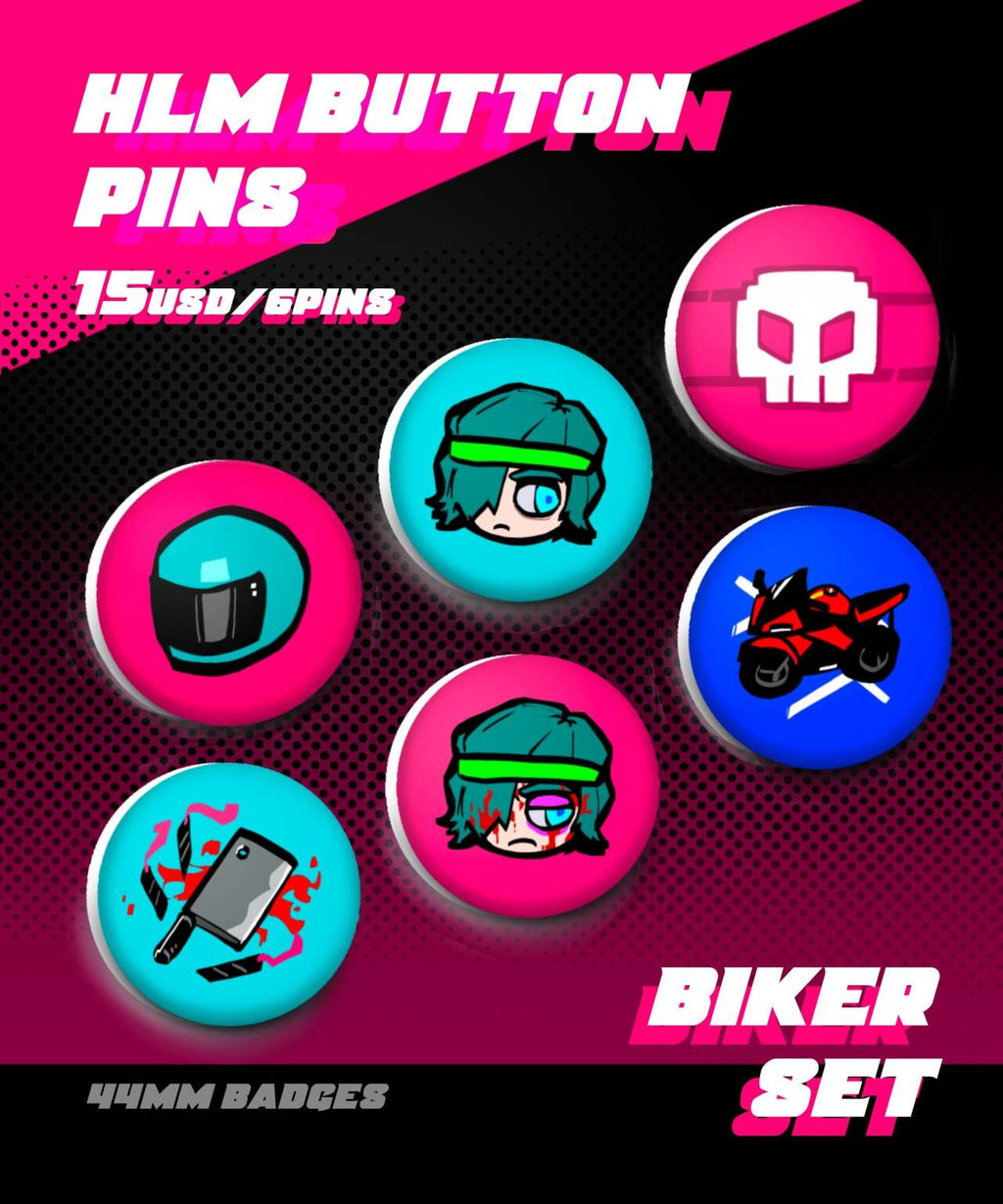 HLM Button Pins Set doujin game pins tatsu