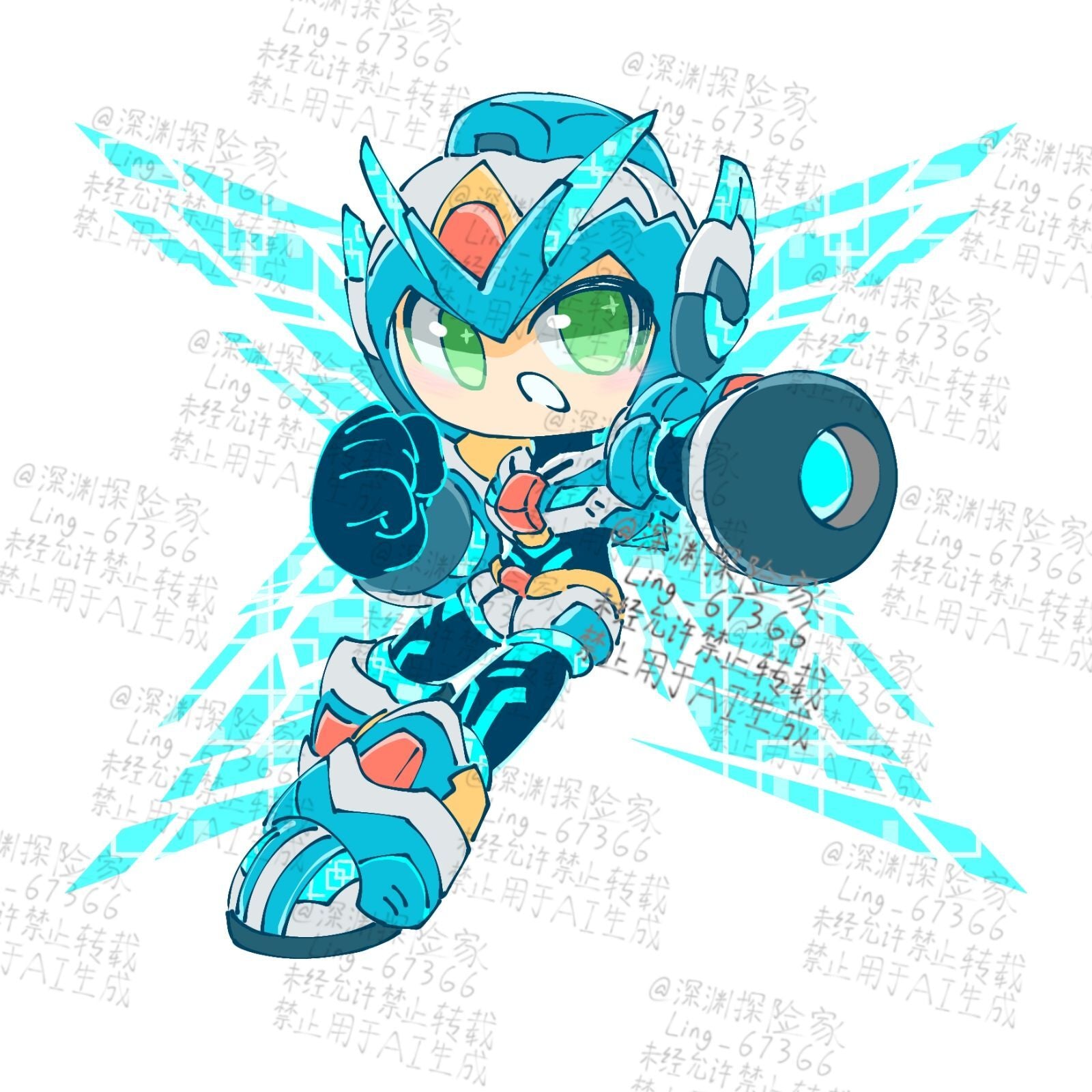 DiVE ARMOR X Acrylic pendant with moving wings acrylics game ling6 megaman