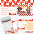 League of Legends Postcard & Memo Pad acrylics CharlesZwei doujin game LOL prints