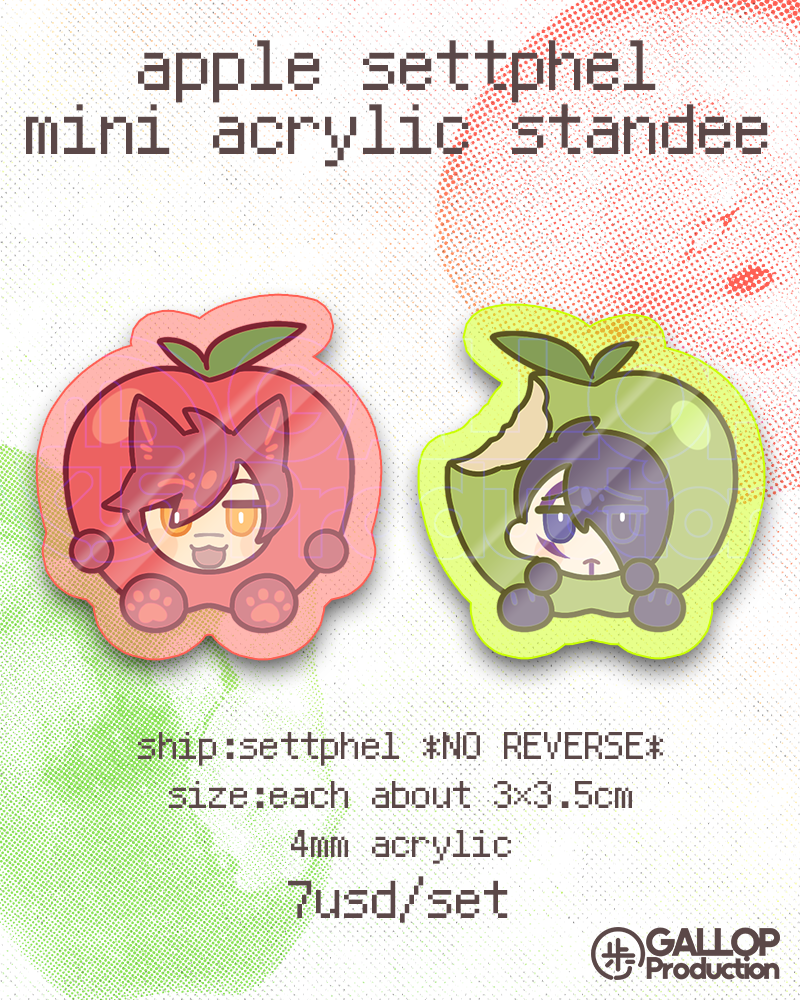 Settphel Apple Mini Acrylic Standee acrylics CharlesZwei doujin game