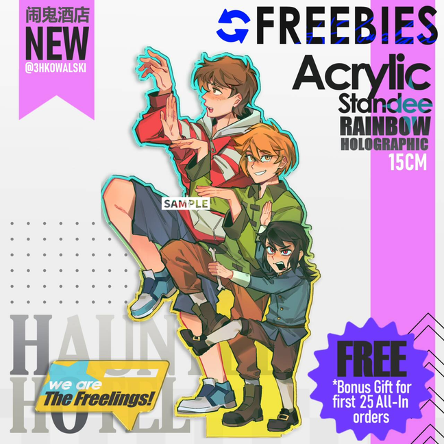 Haunted Hotel Merch Set Pre-order 3HKowalski acrylics doujin prints