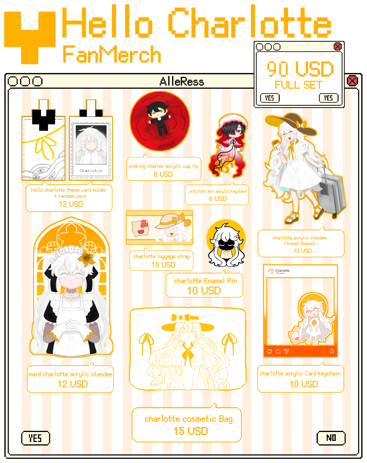 Hello Charlotte Merch Collection doujin game