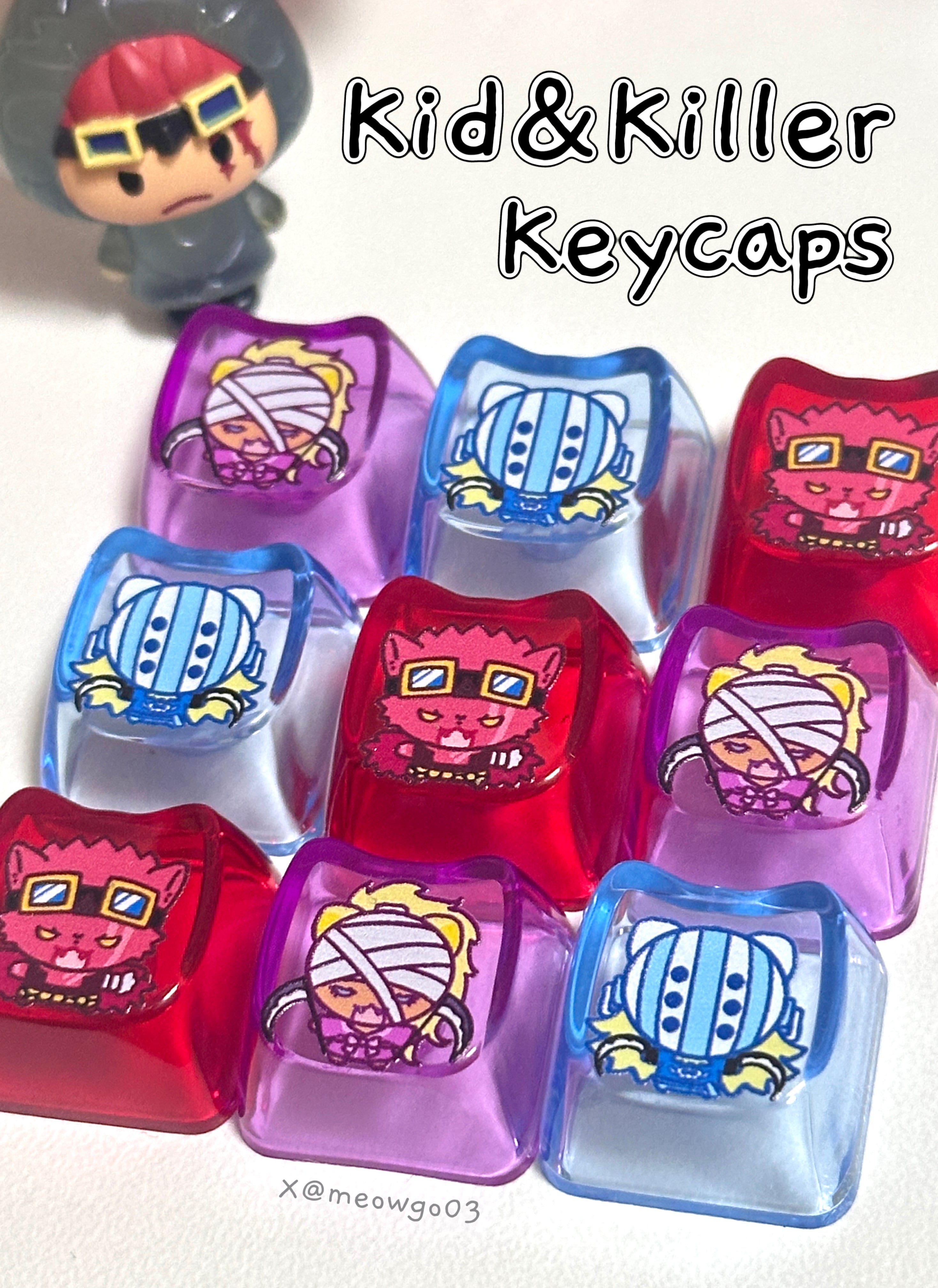 Kid & Killer Custom Mouse Pad & Light-Up Keycaps — One Piece KID PIRATES Fan Made