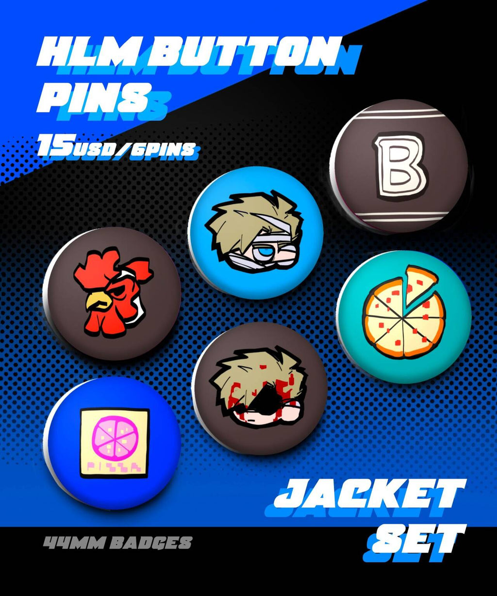HLM Button Pins Set doujin game pins tatsu