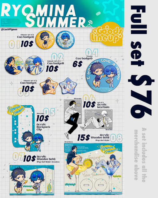Ryomina Summer acrylics doujin luckpigeon