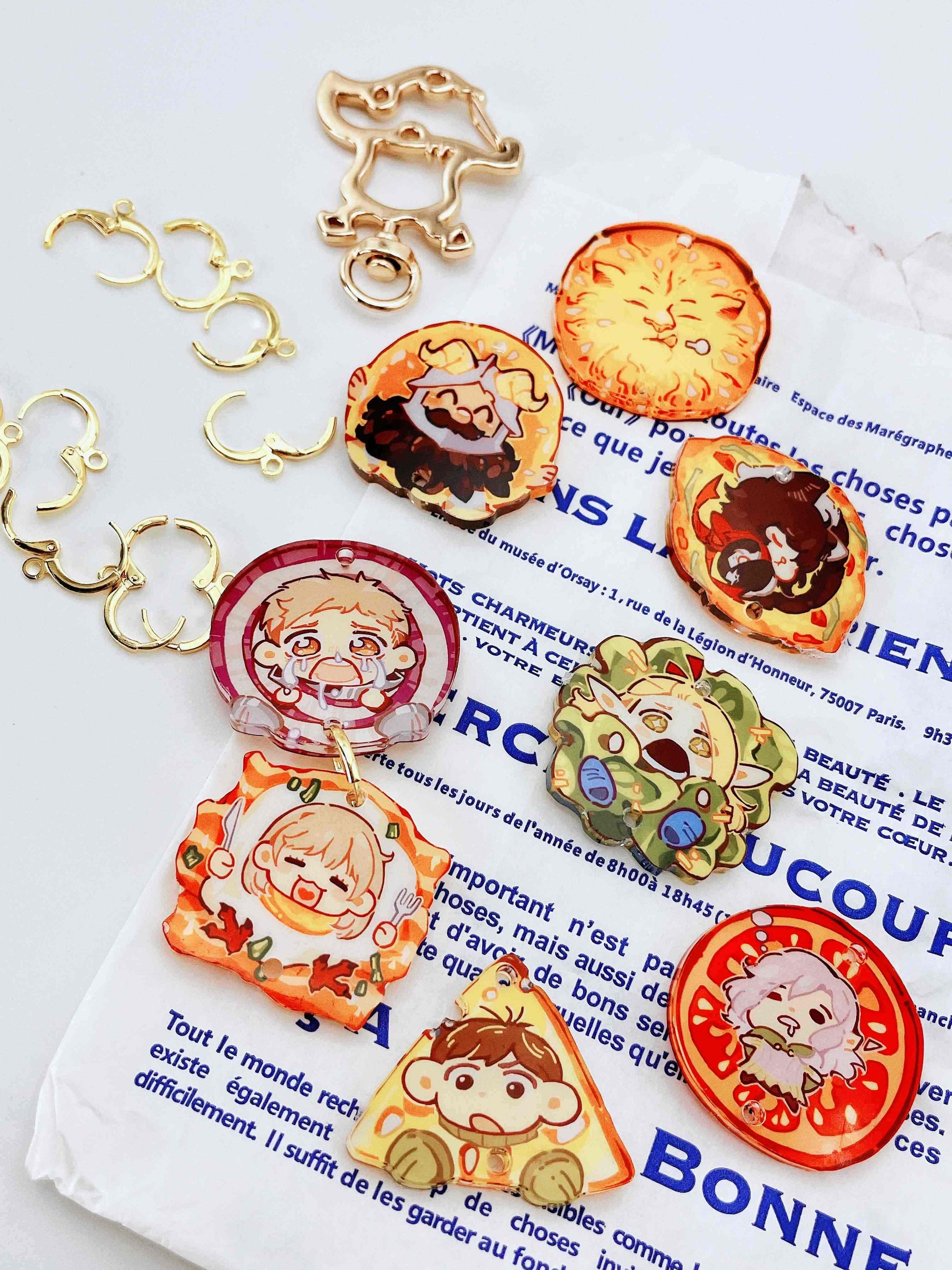 Senshi Burger Charms Set acrylics anime doujin dungeonmeshi naideex